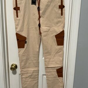 Men's Tan and Brown Cargo Pants